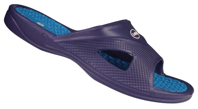 Lano oversized men's pool slippers NKL-0401 gray, blue and green, size 47-49