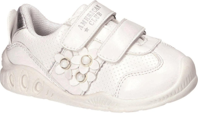 Buty sportowe dziecięce American Club AXD-08 biały i różowy rozm.19-24