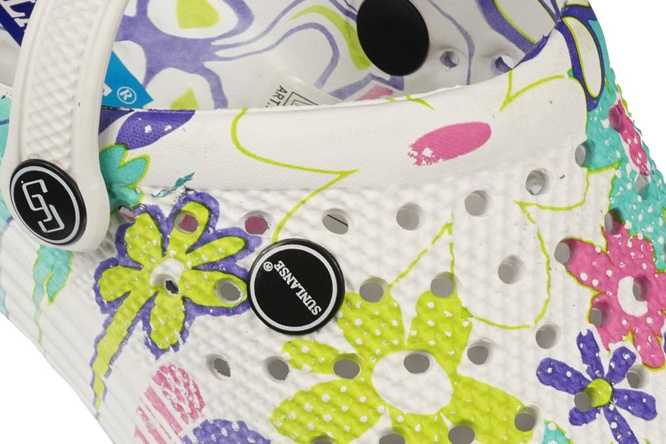 Women's pool slippers DH369-5B blue, pink and turquoise size 37-41