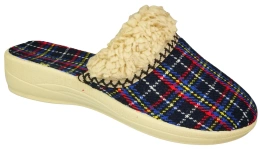 Women's textile slippers Fatex DF2503 navy blue size 36-41