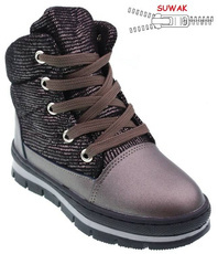Children's winter shoes Clibee BK-906GU metallic size 27-32