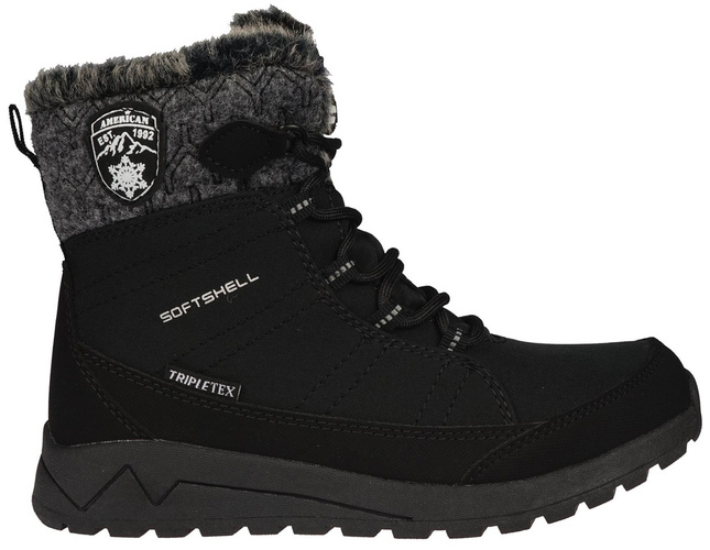 American Club CSN-39 children's snow boots, white and black, sizes 32-36