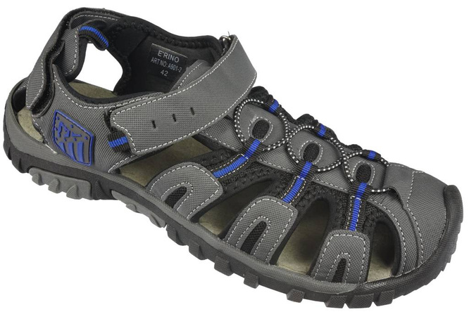 Men's sandals E'rino MA901-2DGYBU gray size 41-46