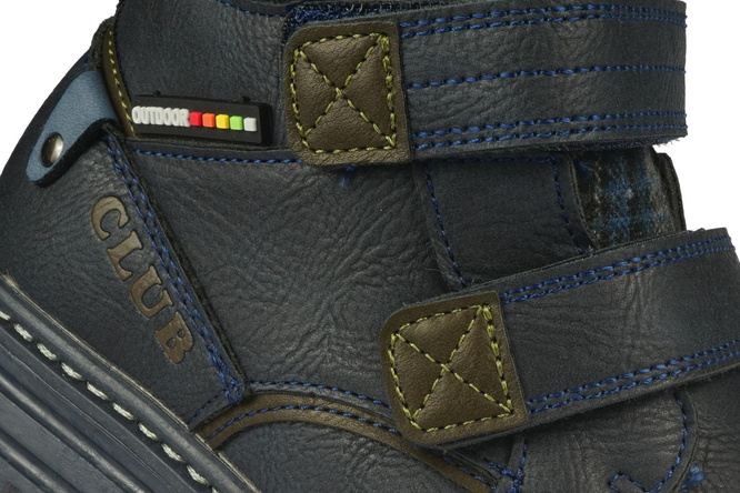 American Club BXD-103 children's winter shoes, black and camel, sizes 29-33