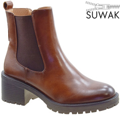 Winter Chelsea boots for women **Urban Projekt DXY8BR**, brown, sizes **36–41**.