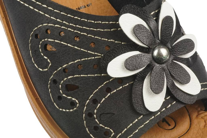 Women's Turkish slippers Fatex DF2210BL black size 36-40