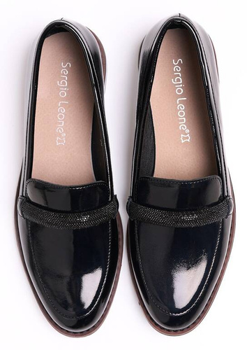 Mokasyny damskie Sergio Leone DPB247CZLA czarne rozm.36-41