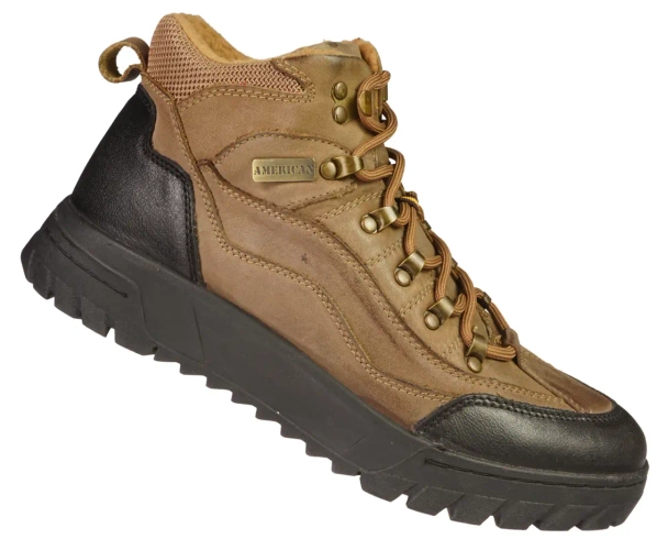 Buty zimowe męskie American Club MCY-163 czarne i beżowe rozm.41-45