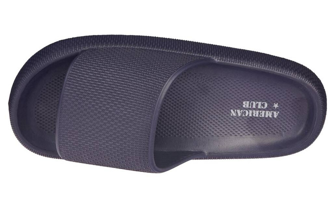 American Club MNH-152 men's swimming pool flip-flops, navy blue and black, sizes 41-45