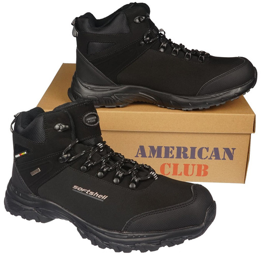 Buty trekkingowe męskie American Club RWT-110 czarne rozm.41-46