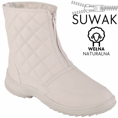 Women's wintery Skarpol D130DAMAPIKSABE beige size 38-42