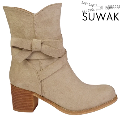 Kowbojki damskie Skotnicki DB-3-Y85BE beżowe rozm.36-41