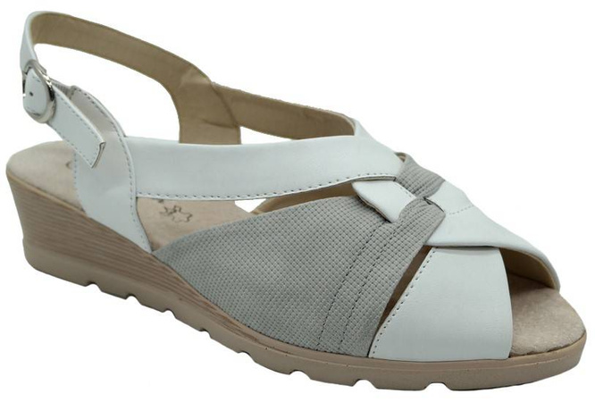 Women's sandals Skotnicki DS-3-0624WH white size 36-41