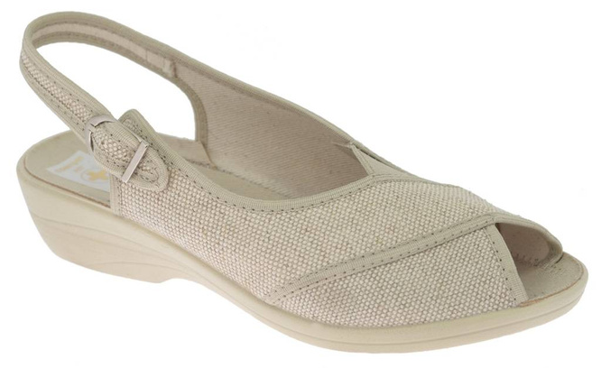 Pantofle tekstylne damskie Skarbek D406 beżowe rozm.36-41