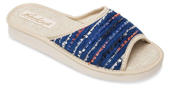 Women's slippers Meteor DV098 AGATA blue and brown size 36-41