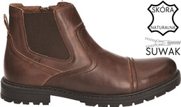 Men's Chelsea boots American Club MCY-131 black and brown size 41-45