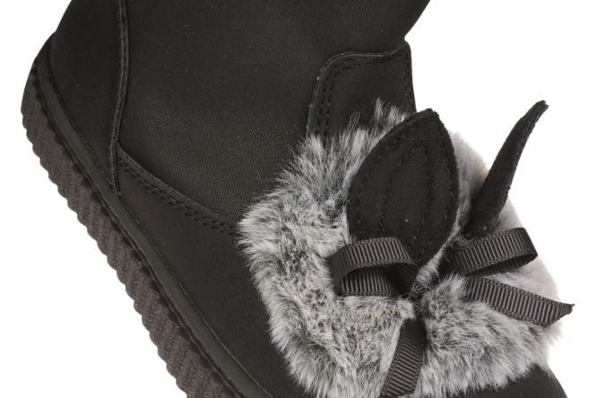 American Club BGC-27 black and pink children's winter shoes, size 27-31