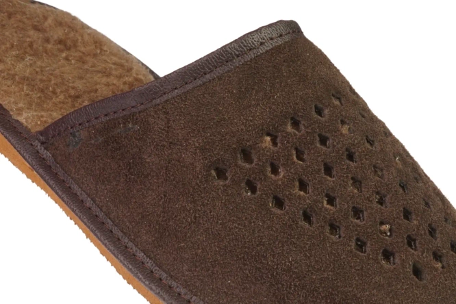 Pako M2506 Men’s Lined Highland Slippers – Brown, Sizes 41–46