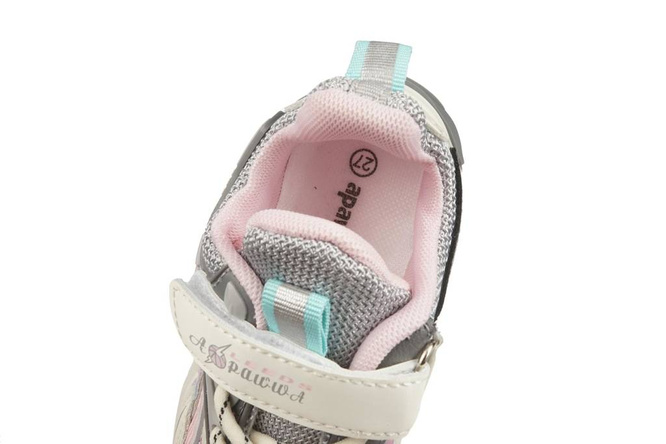 Buty sportowe dziecięce Apawwa BZC58WH biało-szare holograficzne rozm.26-31