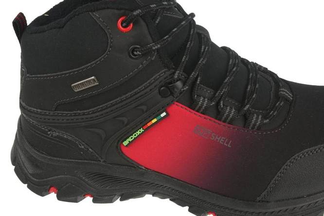 Buty zimowe męskie Badoxx MLXC-8292WBLRE czarno-czerwone  rozm.41-46