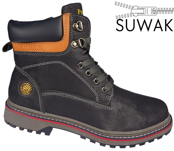 Purlina MSL1556B-2DKBU men's winter shoes, navy blue, sizes 41-46