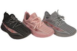 Buty sportowe dziecięce Nino CA4125 czarne, szare i różowe rozm.31-36