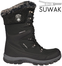 American Club DSN-36 women's winter shoes, black, sizes 37-41