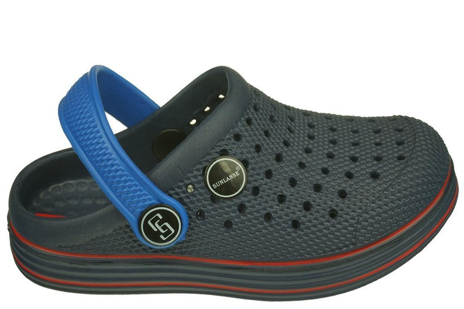 Children's pool slippers Sunlanse BH369-E1 gray, navy blue, blue, size 24-29