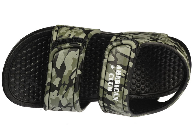 Sandały piankowe dziecięce American Club BNH-70 zielone i szare rozm.24-28