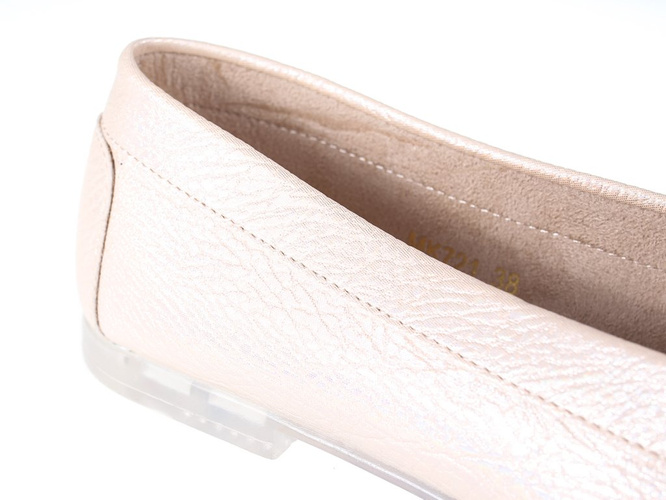 Women's ballerinas Sergio Leone DMK721ZLPE gold pearl size 36-41