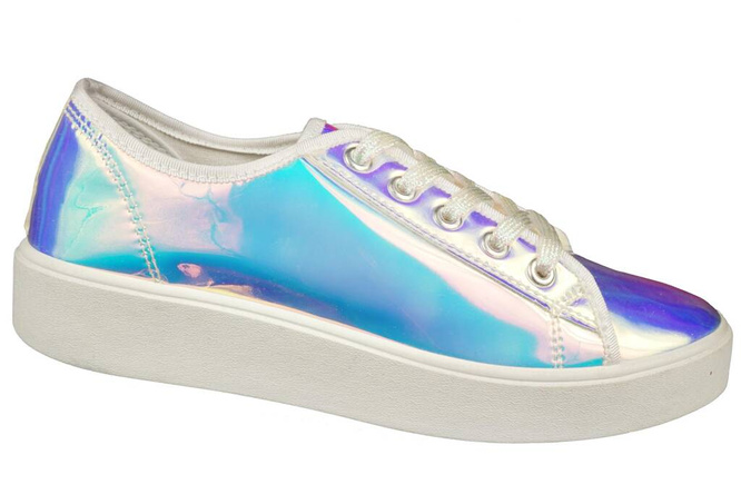 Sport women's sneakers DFZ09WH holographic sizes 36-41