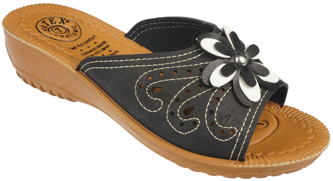 Women's Turkish slippers Fatex DF2210BL black size 36-40