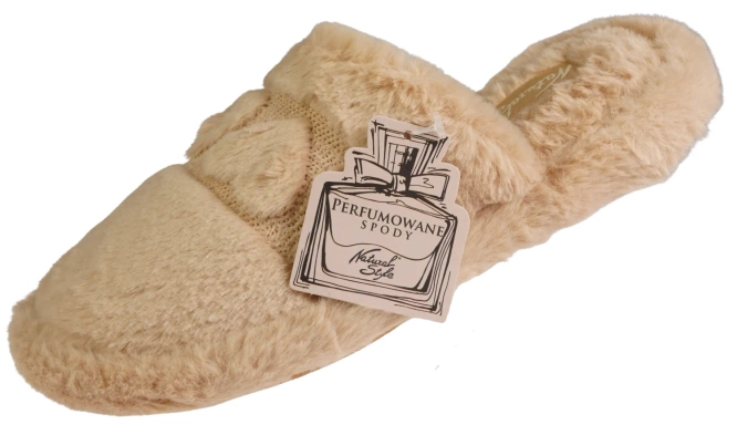 Pantofle damskie Meteor DV269 WYTŁOCZKA camelowe rozm.36-40