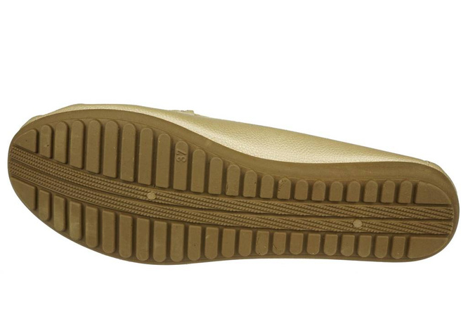 Mokasyny damskie SABATINA DYSD422-KGO złote rozm.36-41