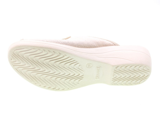 Pantofle tekstylne Skarbek D336 beżowe rozm.36-41