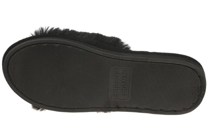 Pantofle tekstylne damskie Lano DK-3-G10BL czarne rozm.36-41