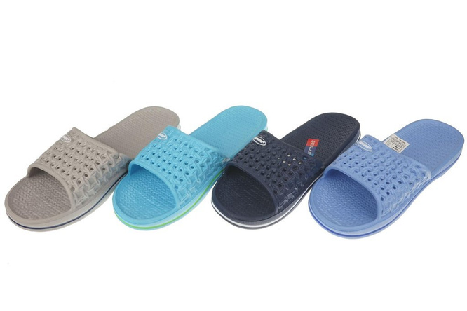 Klapki basenowe damskie Sunlanse DH375 granatowe, miętowe, szare i niebieskie rozm.37-41