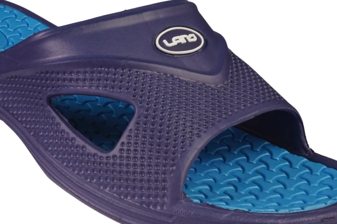 Lano oversized men's pool slippers NKL-0401 gray, blue and green, size 47-49