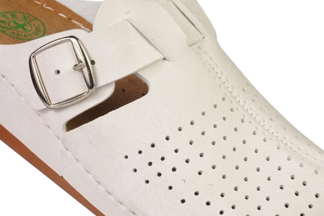 Women's Turkish slippers Fatex DF2214WH white, size 36-40
