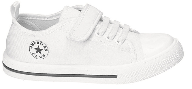 Tenisówki dziecięce American Club CTEN-178 białe i niebieskie rozm.31-35