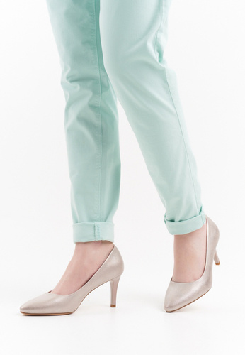 Women's high heels Sergio Leone D1336ZLPR gold size 36-41