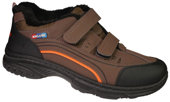 Men’s winter boots Sunlanse MM218-ABR brown, sizes 41–46.