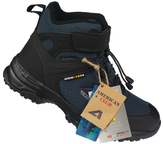 American Club DWT-66 youth trekking shoes, navy blue, sizes 37-41