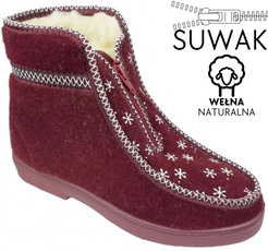 Women's slippers Skarpol 131 ŚNIEŻKA burgundy, size 36-41