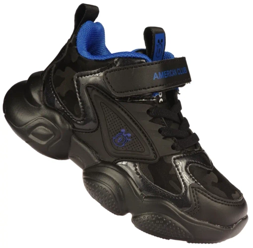 Buty sportowe dziecięce American Club BBD-14 czarno-czerwone i czarno-niebieskie rozm.27-31