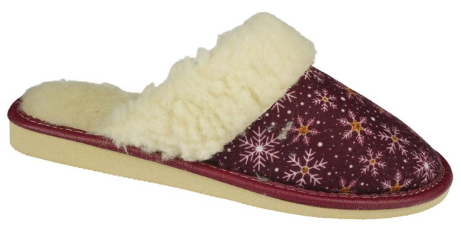 Women's insulated highlander slippers TUP DTUP2424 burgundy size 36-41