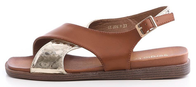 Sergio Leone DSK074HBR women's sandals, brown, sizes 36-41