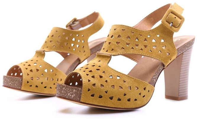 Women’s sandals Sergio Leone DSK858ZOMI mustard size.36-40