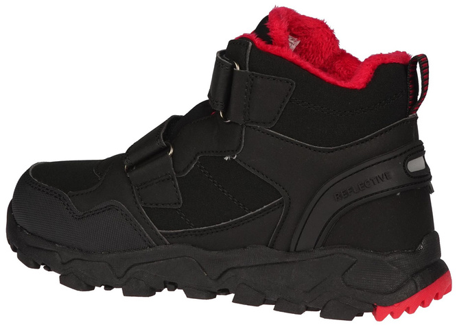 American Club CHL-105 children's winter shoes, black-red and black-blue, sizes 32-36