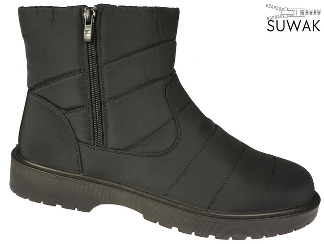 Buty zimowe męskie Le Scarpe MA8228-1BL czarne rozm.41-46